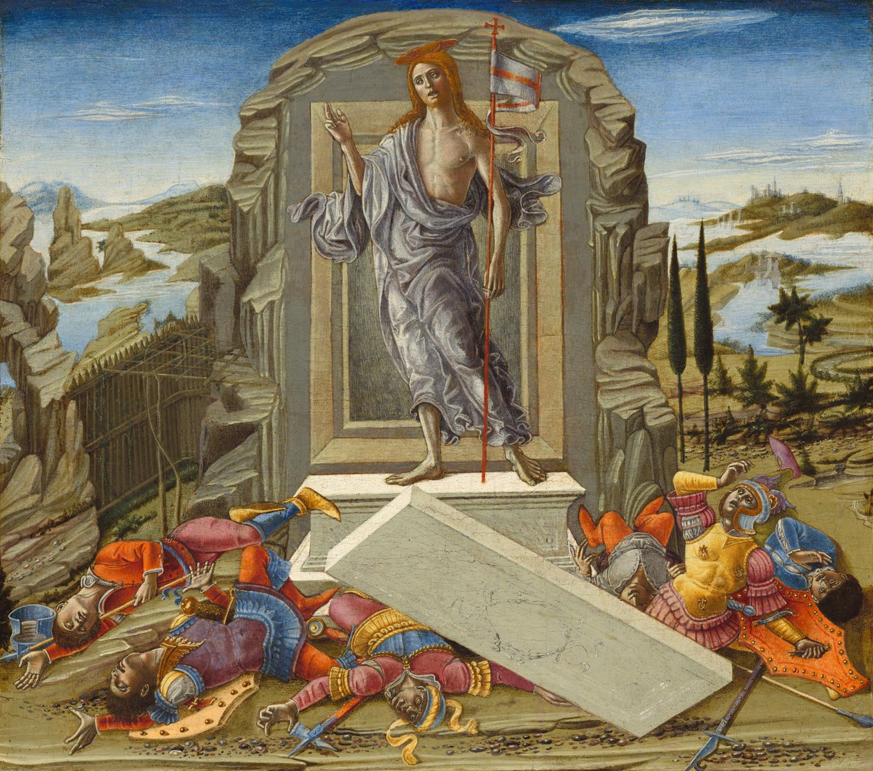 De Opstanding, waarschijnlijk 1491 door Benvenuto di Giovanni