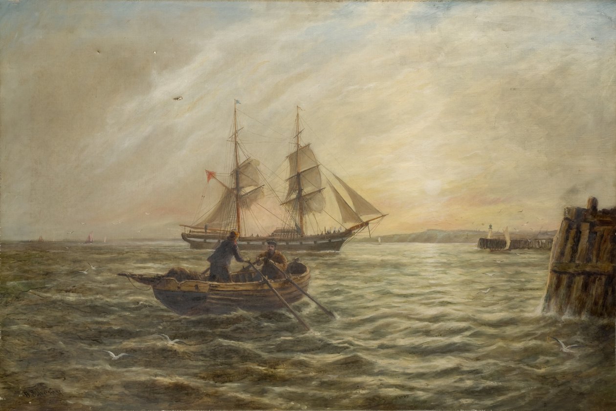 Zeegezicht door Bernard Benedict Hemy