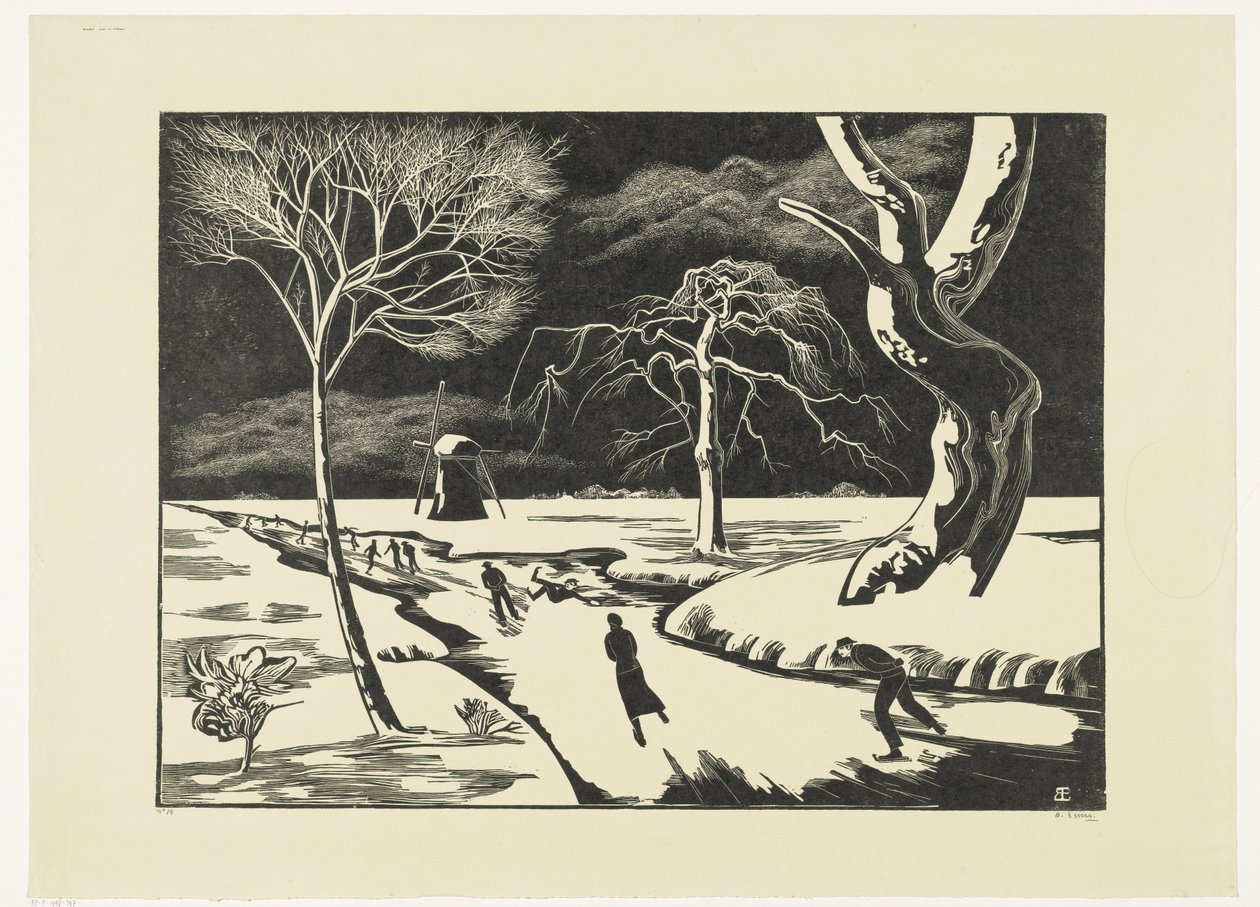 Wintergezicht door Bernard Essers