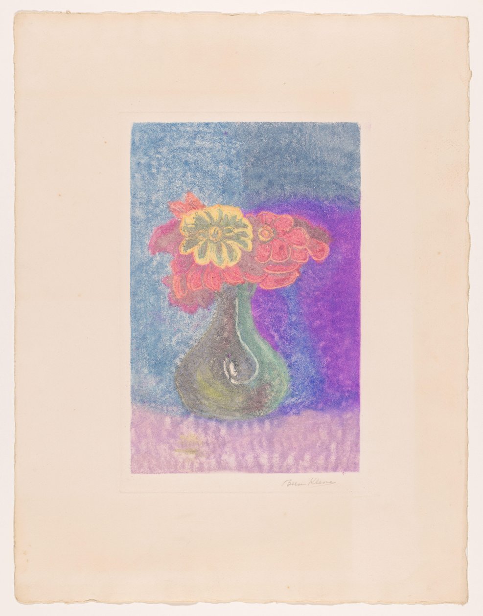 Vaas met bloemen door Bernard Klene (signed by artist)