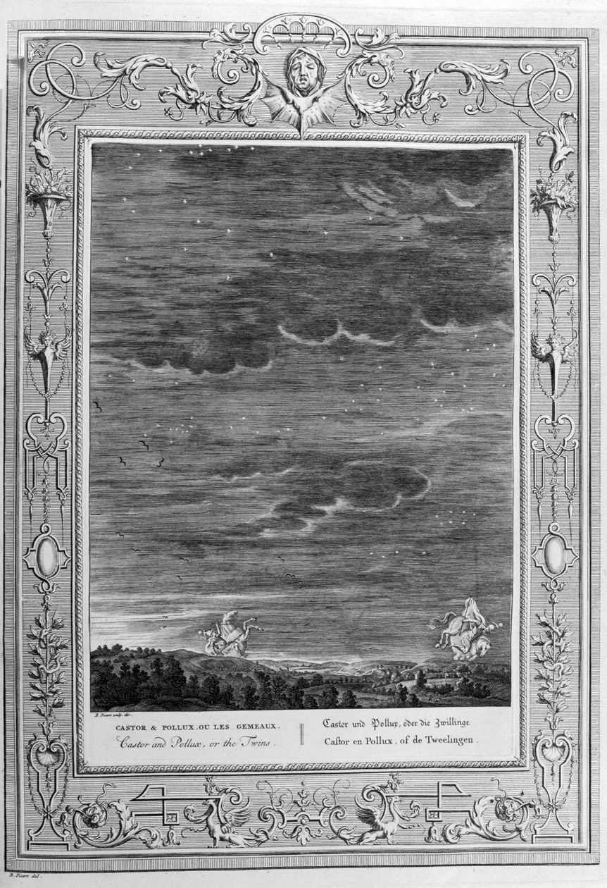 Castor en Pollux (gravure) door Bernard Picart