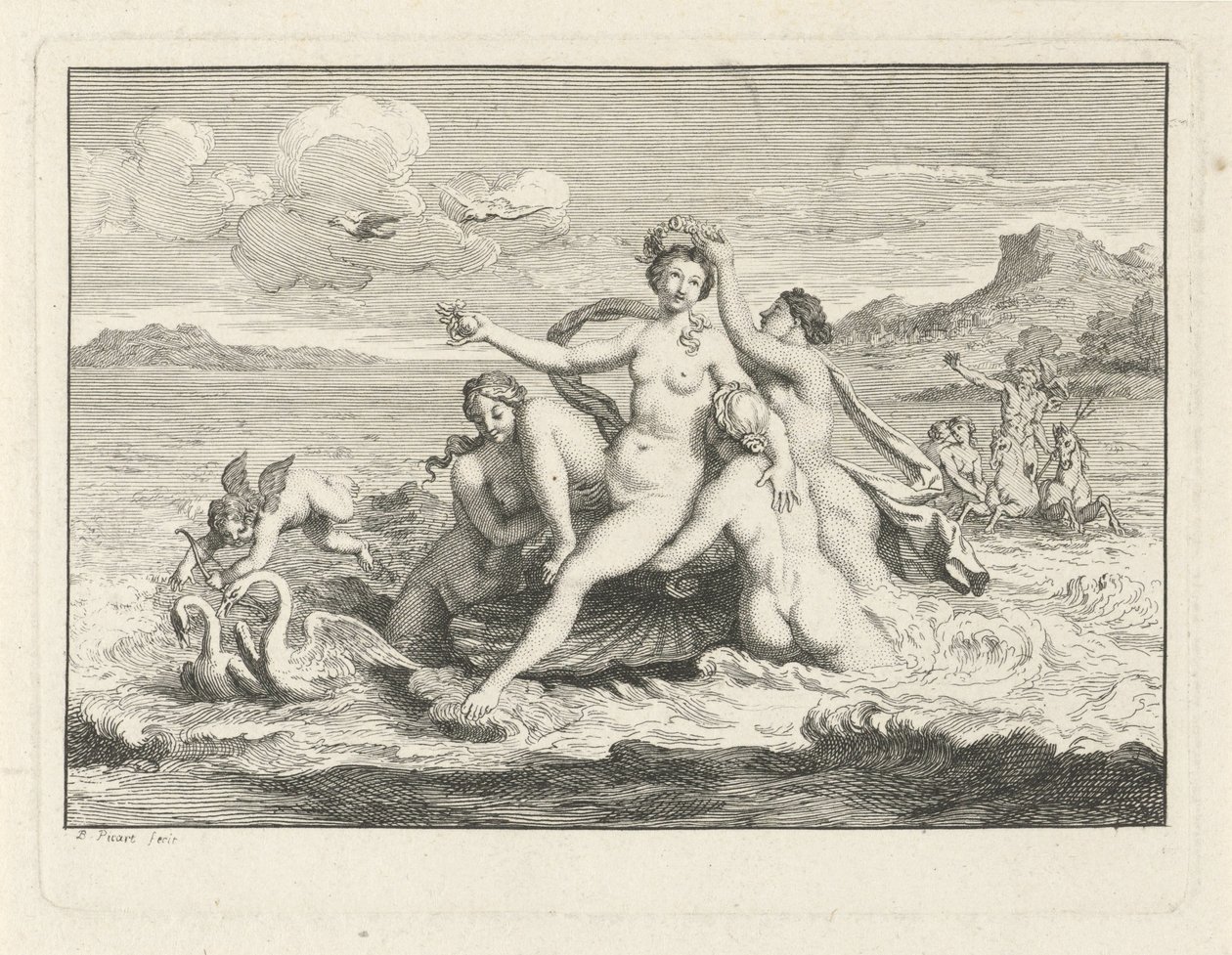 Geboorte van Venus door Bernard Picart