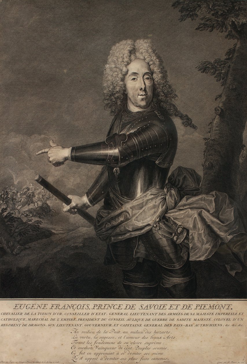 Prins Eugenius van Savoye door Bernard Picart