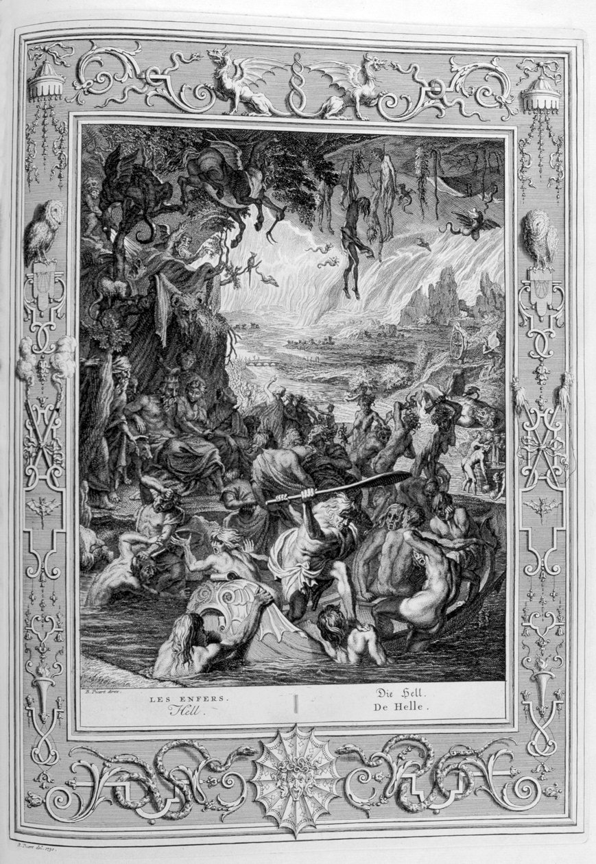 Scène van de hel door Bernard Picart
