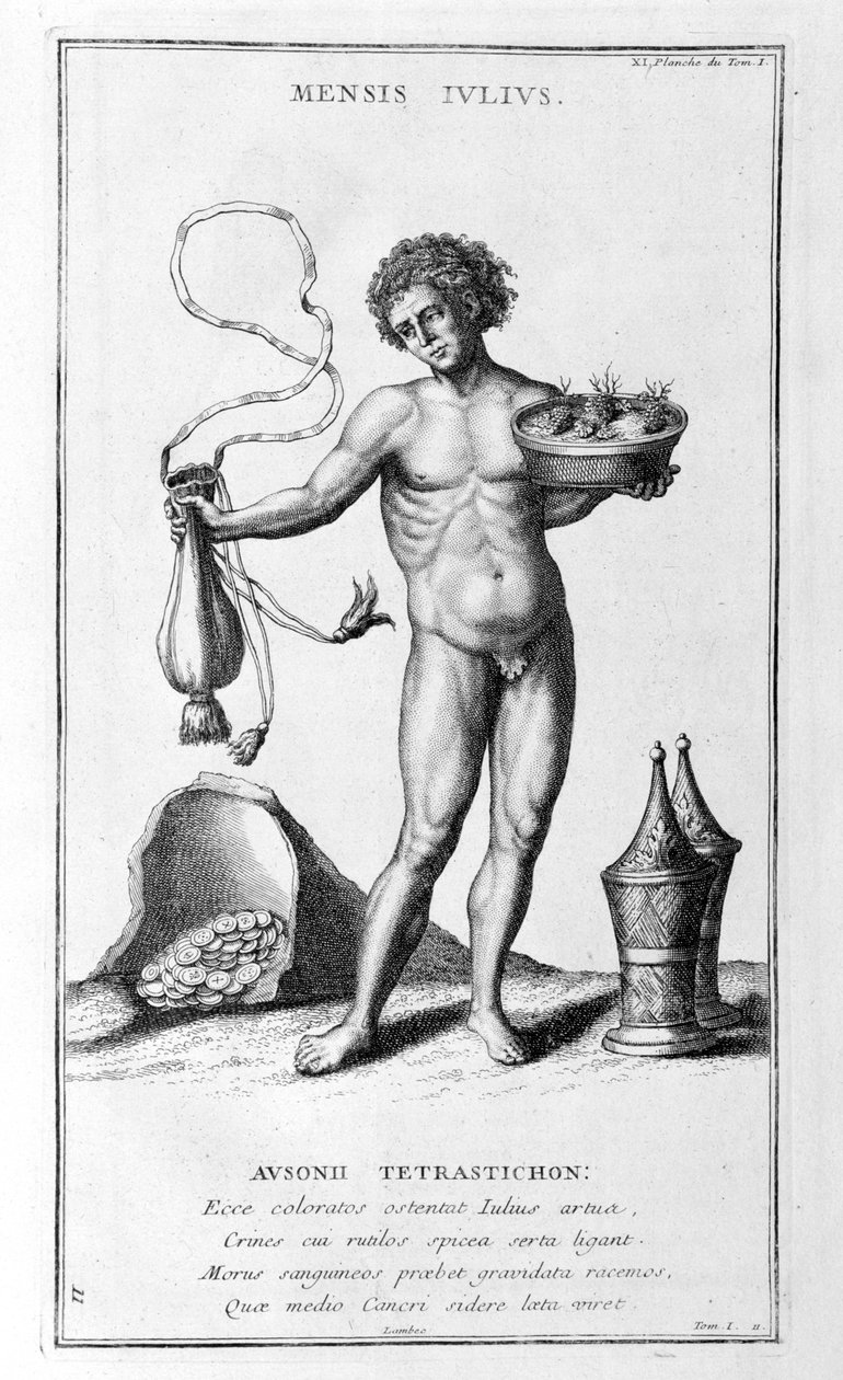 Een voorstelling van juli, 1757 door Bernard de Montfaucon