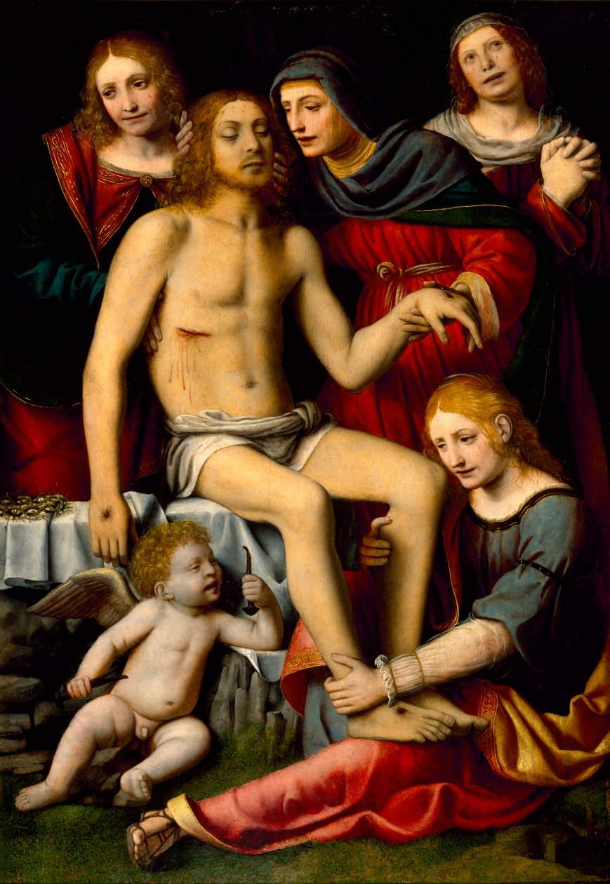 Rouw over de dode Christus, c.1512-20 door Bernardino Luini