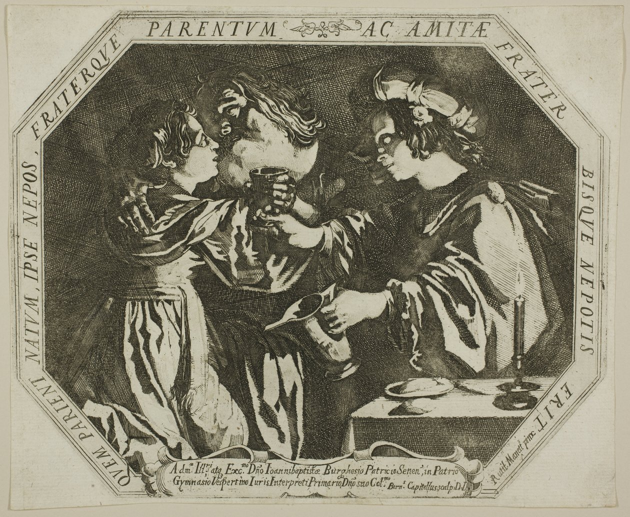 Lot en zijn dochters door Bernardino Capitelli