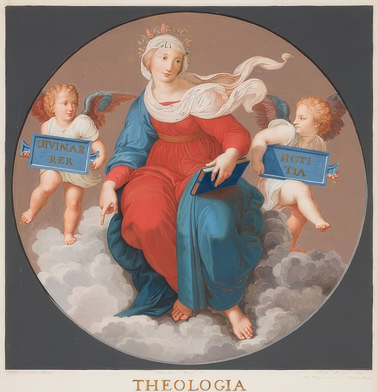 Theologie (Stanze della Segnatura) door Bernardino Nocchi