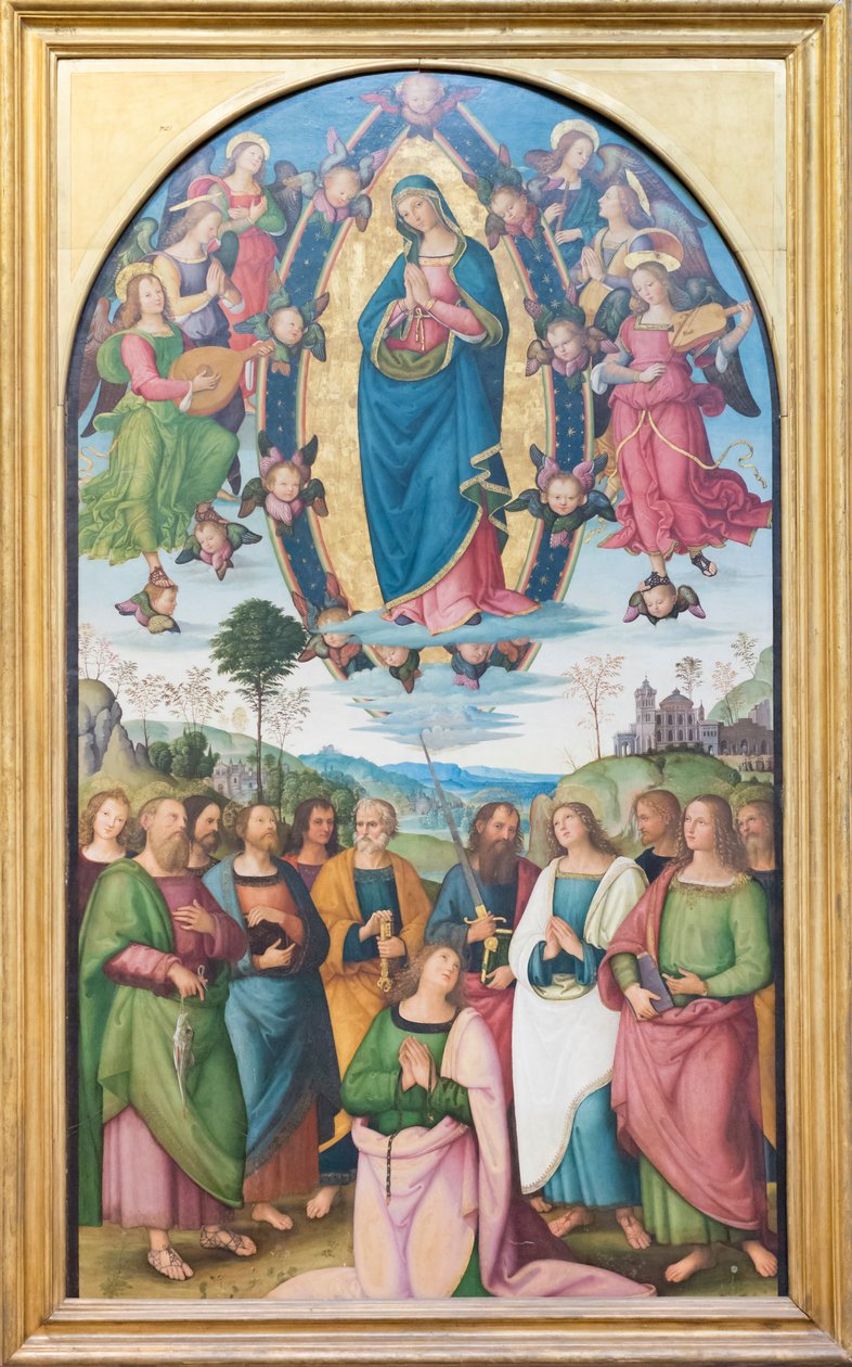 Tenhemelopneming van de Maagd Maria door Bernardino di Betto (& studio) Pinturicchio
