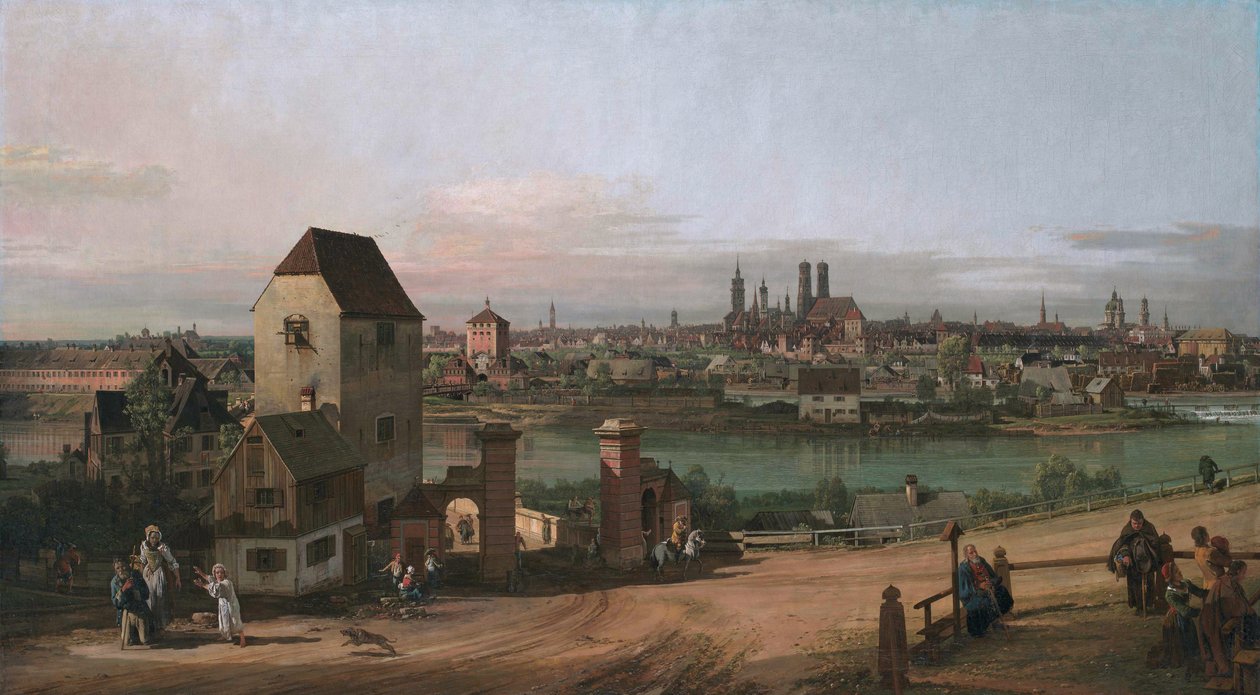 Uitzicht op München door Bernardo Bellotto