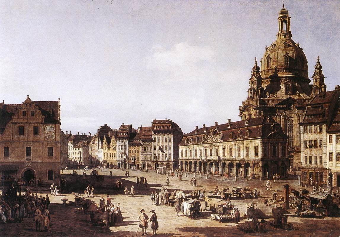 Nieuwe Marktplein in Dresden door Bernardo Bellotto
