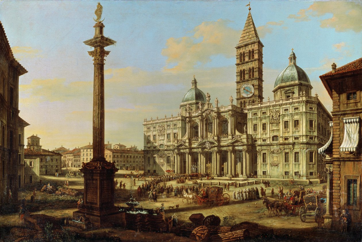 Santa Maria Maggiore, Rome, 1739 door Bernardo Bellotto