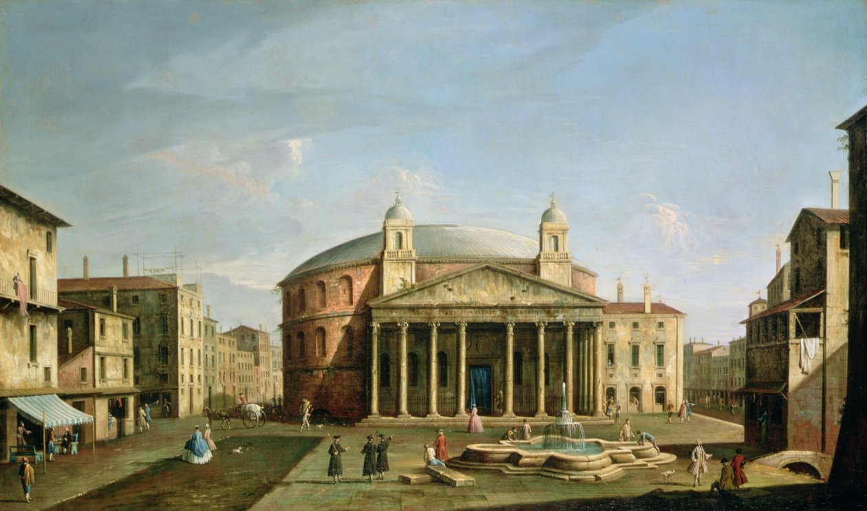 Het Pantheon in Rome door Bernardo Bellotto