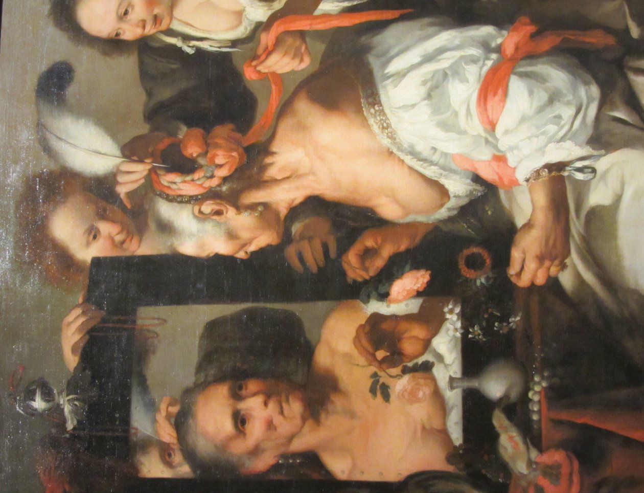 Allegorie van de Vergankelijkheid (Coquette Vecchio) door Bernardo Strozzi