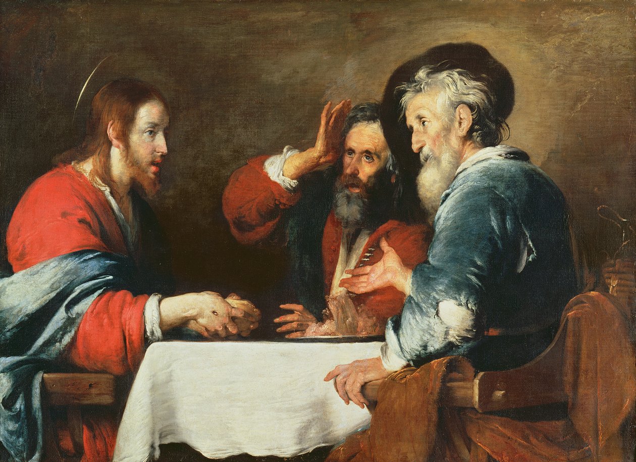 Avondmaal in Emmaüs door Bernardo Strozzi
