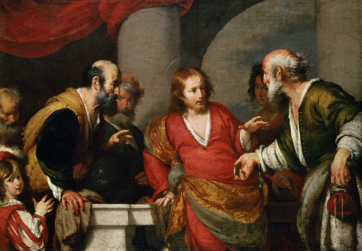 Schuldbetaling, c.1631 door Bernardo Strozzi