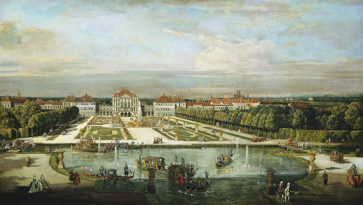 Slot Nymphenburg, München, ca. 1761 door Bernardo Bellotto