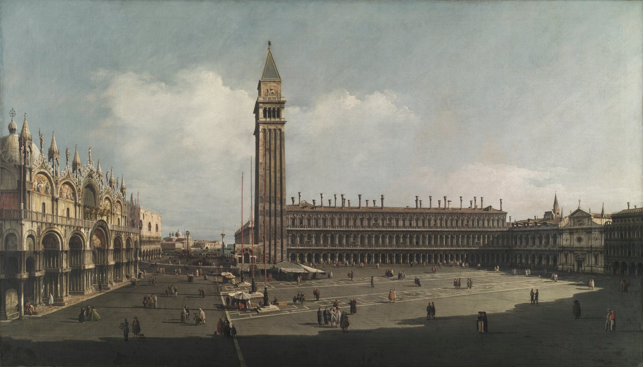 Piazza San Marco, Venetië, ca. 1740 door Bernardo Bellotto