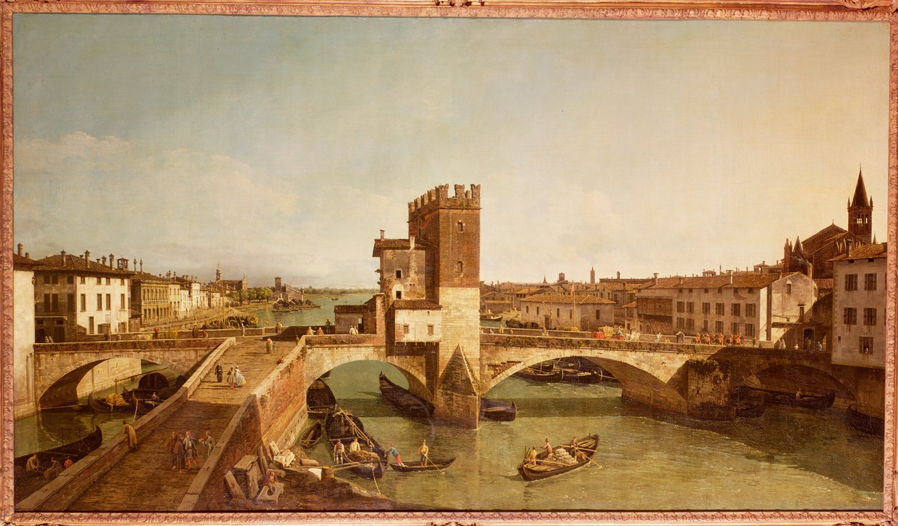 Ponte Delle Navi, Verona door Bernardo Bellotto