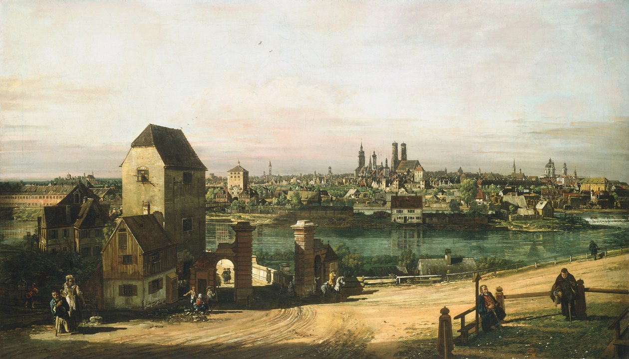 Uitzicht op München, ca. 1761 door Bernardo Bellotto