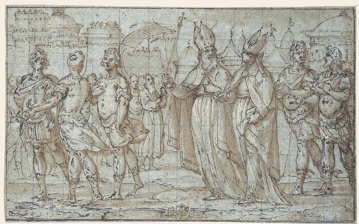 Processie naar de Olijfberg door Bernardo Castello