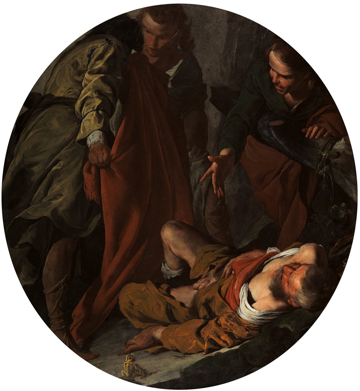 De dronkenschap van Noach door Bernardo Cavallino