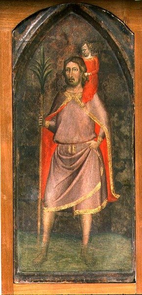 Sint Christoffel door Bernardo Daddi