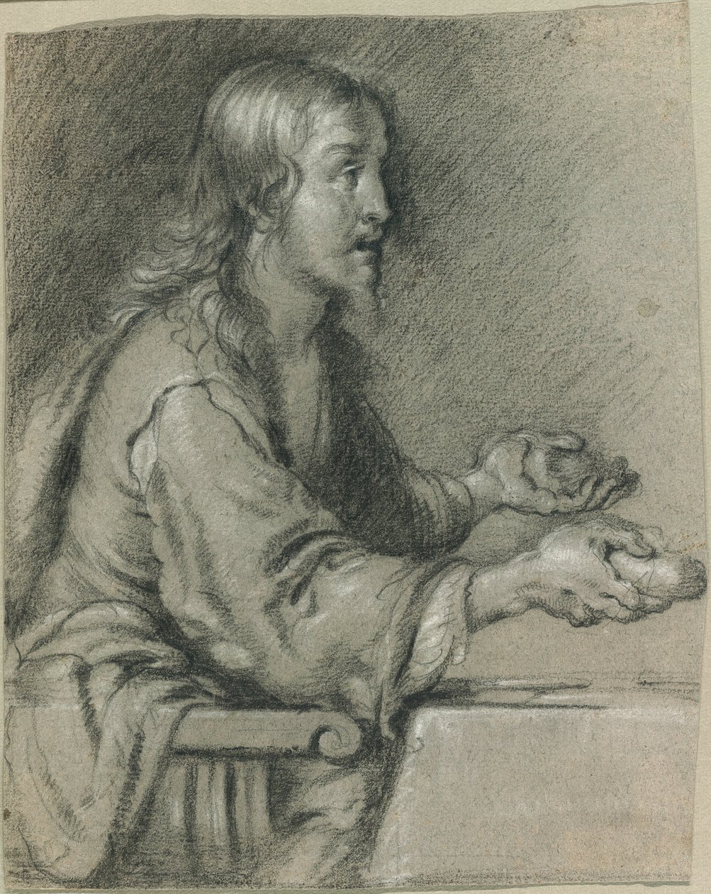 Christus bij Emmaus Presenteert het Brood door Bernardo Strozzi