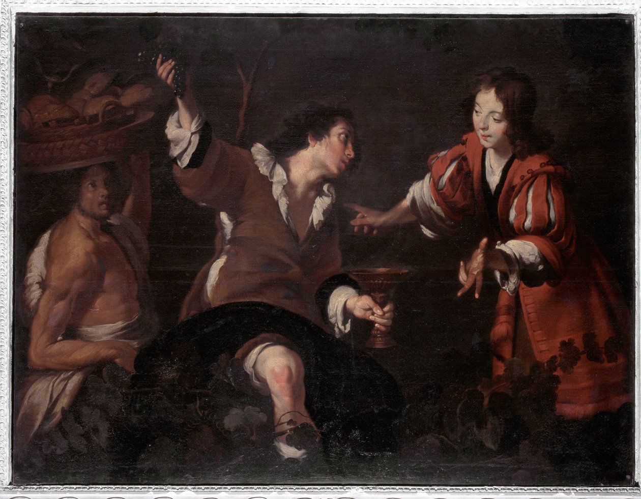 Jozef interpreteert de dromen (olieverf op doek) door Bernardo Strozzi