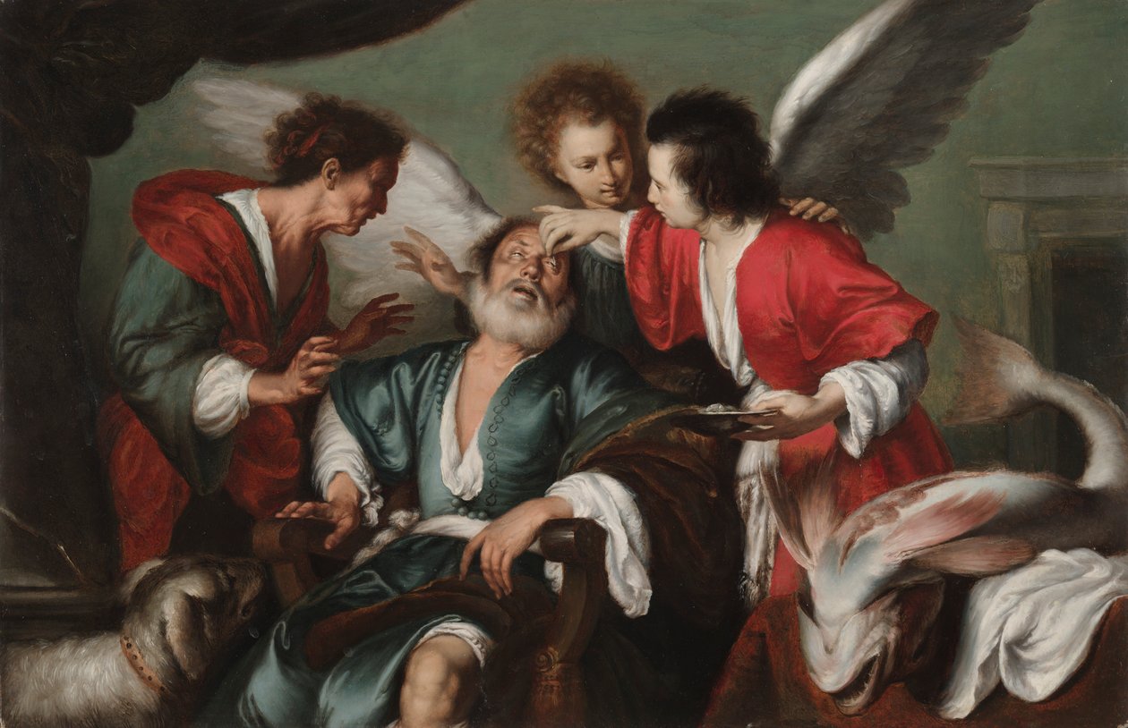 De Genezing van Tobit, ca. 1625 door Bernardo Strozzi