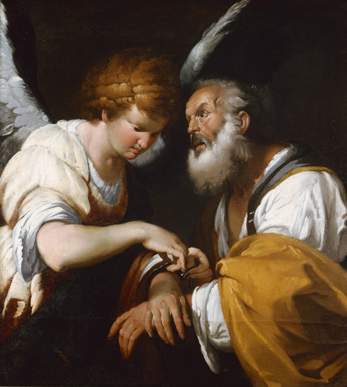 De Bevrijding van Sint Petrus, c. 1635 door Bernardo Strozzi
