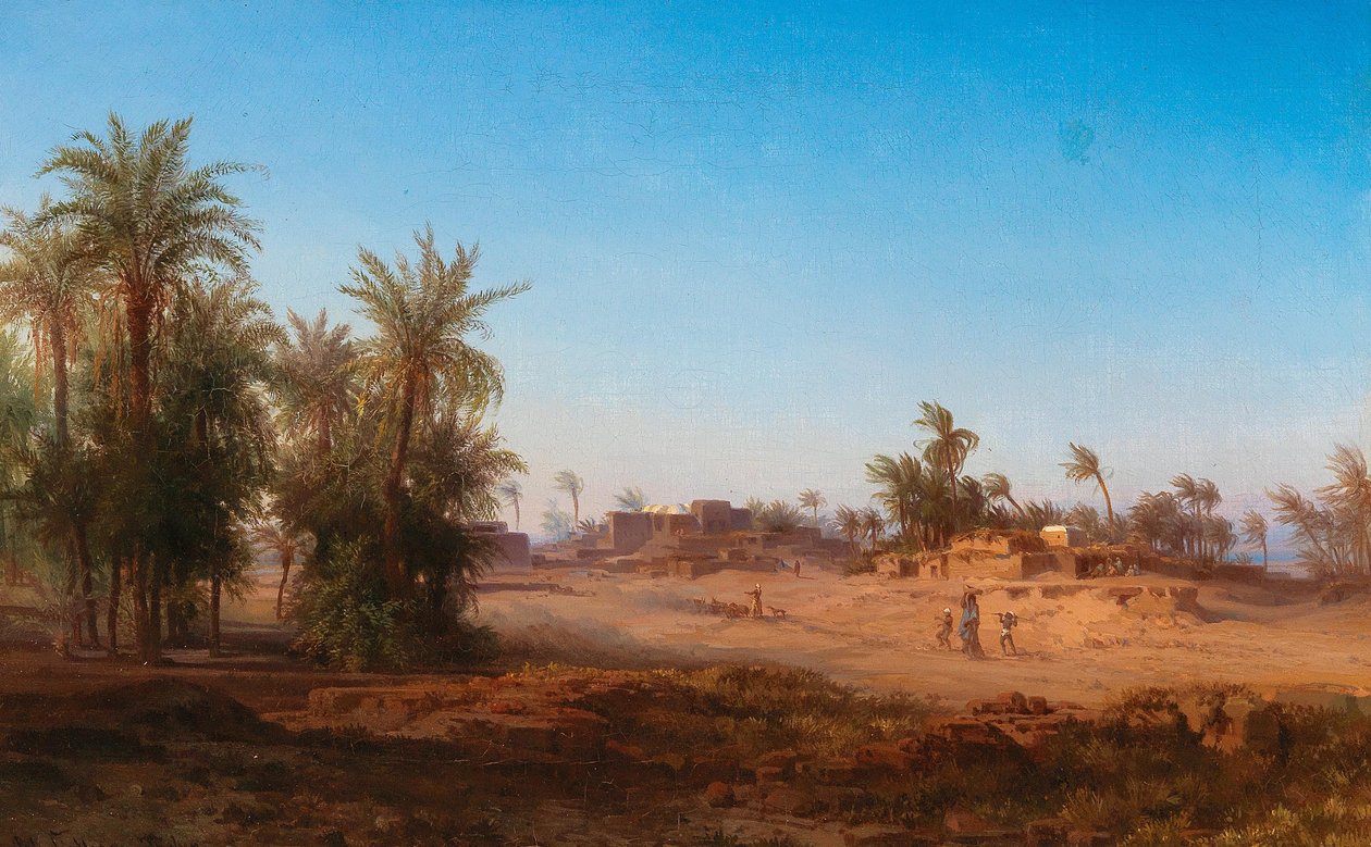 Een scène uit Egypte door Bernhard Fiedler