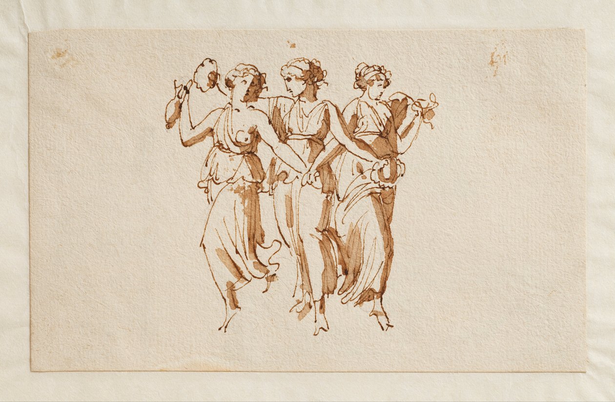 Drie dansende bacchanten door Bertel Thorvaldsen
