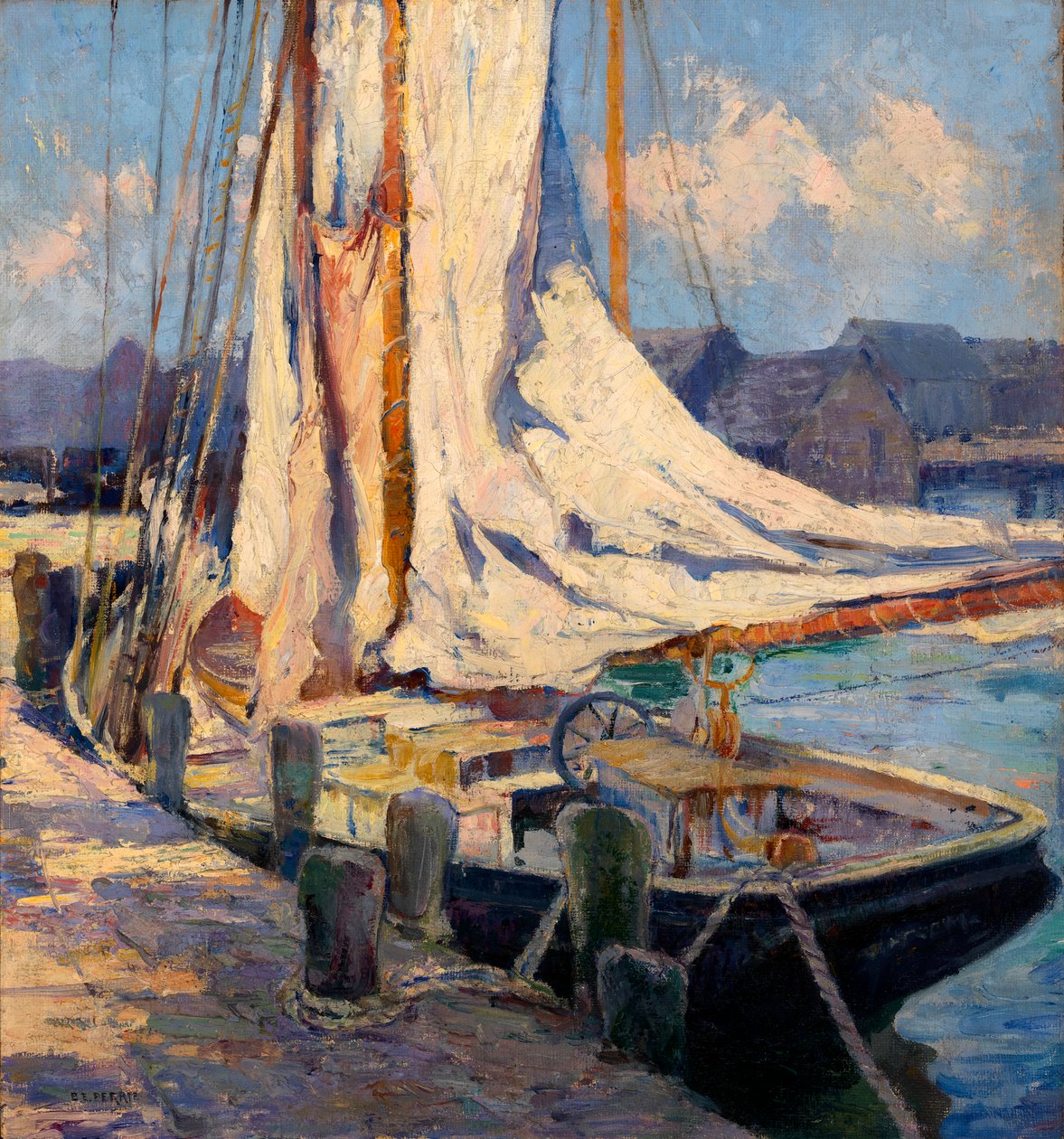 Kade Scène, Gloucester door Bertha Eversfield Perrie