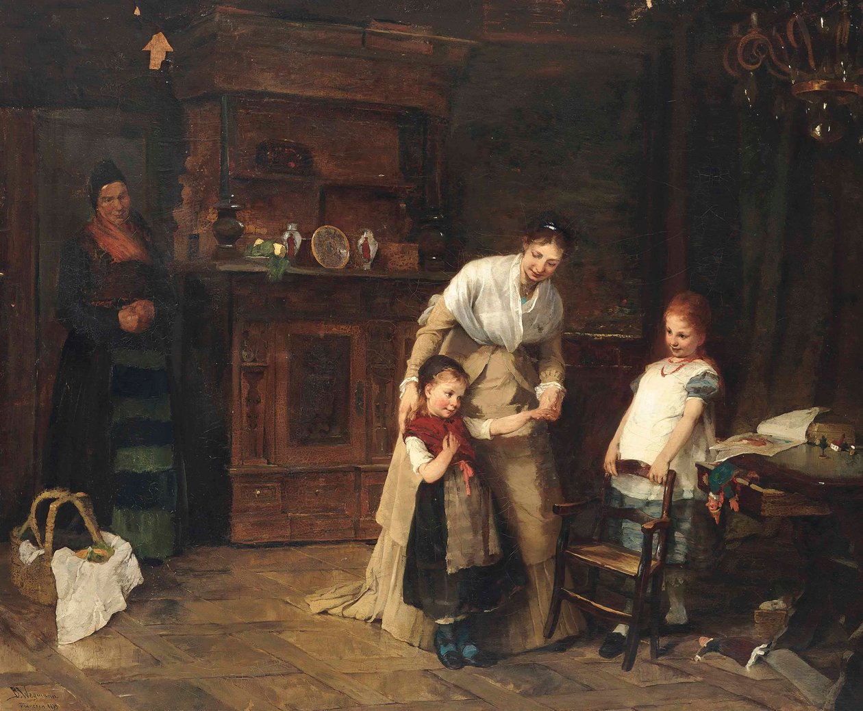 Nieuwe vrienden, 1875 door Bertha Wegmann