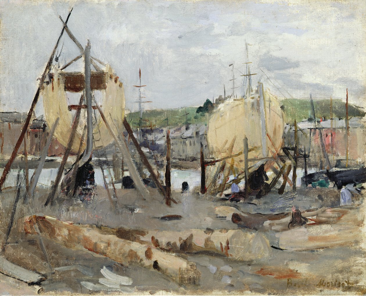 Bootbouw, 1874 door Berthe Morisot