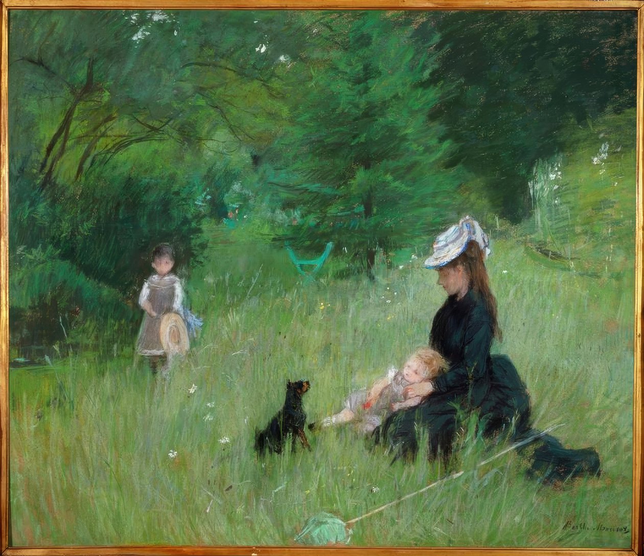 In een park door Berthe Morisot