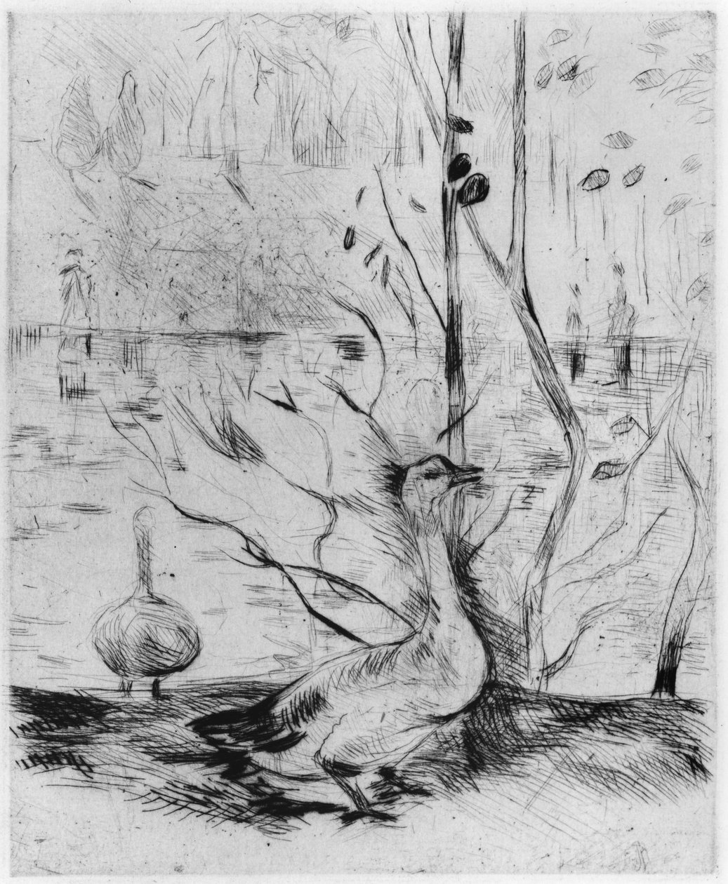 Gans, 1889 door Berthe Morisot