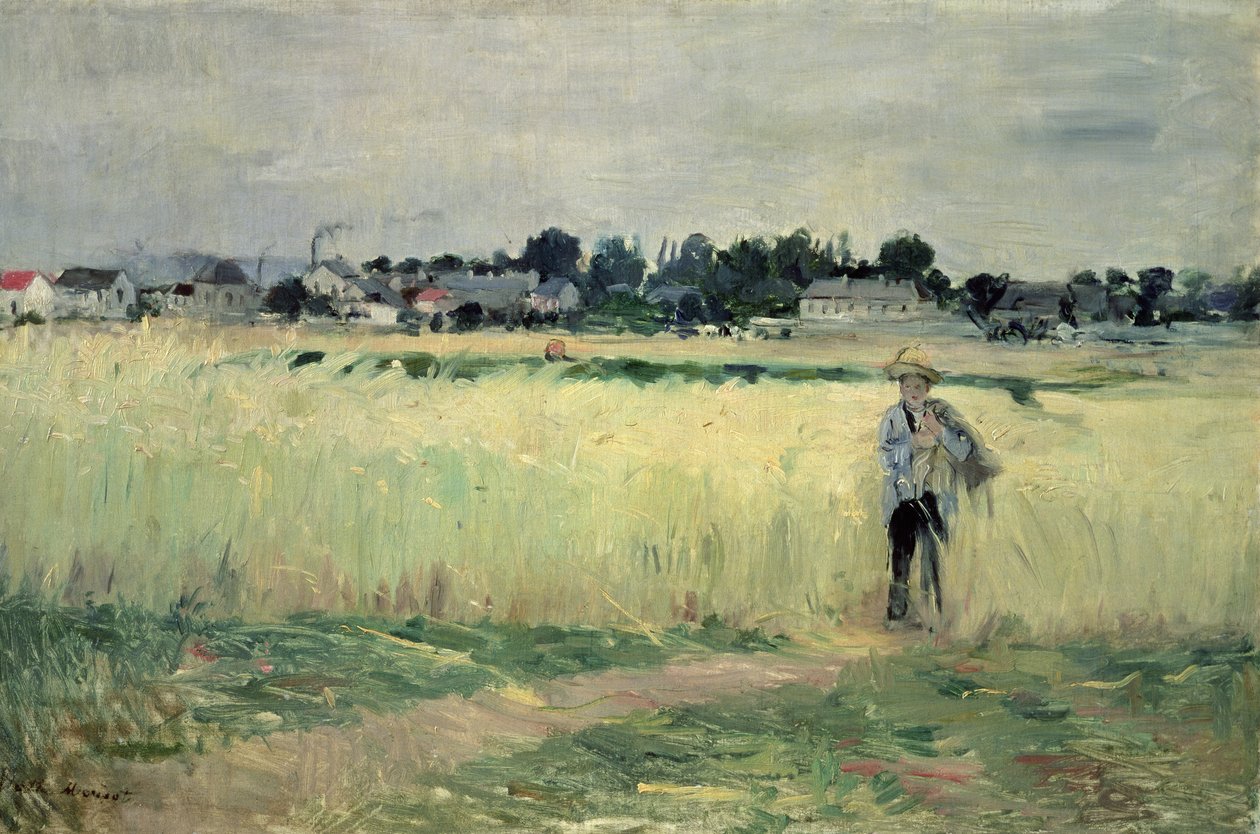 In het Korenveld bij Gennevilliers, 1875 door Berthe Morisot