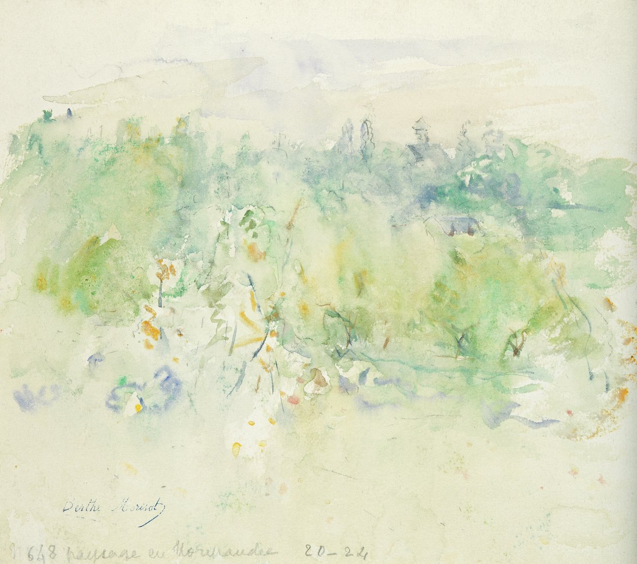 Normandisch Landschap, 1880 door Berthe Morisot