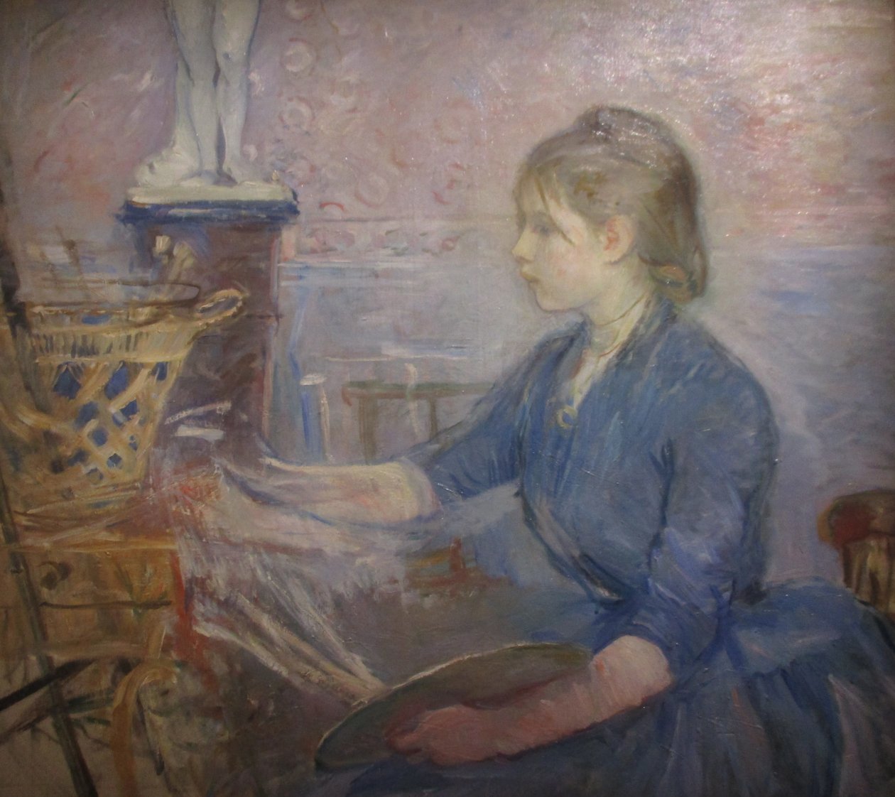 Paule Gobillard schilderend door Berthe Morisot