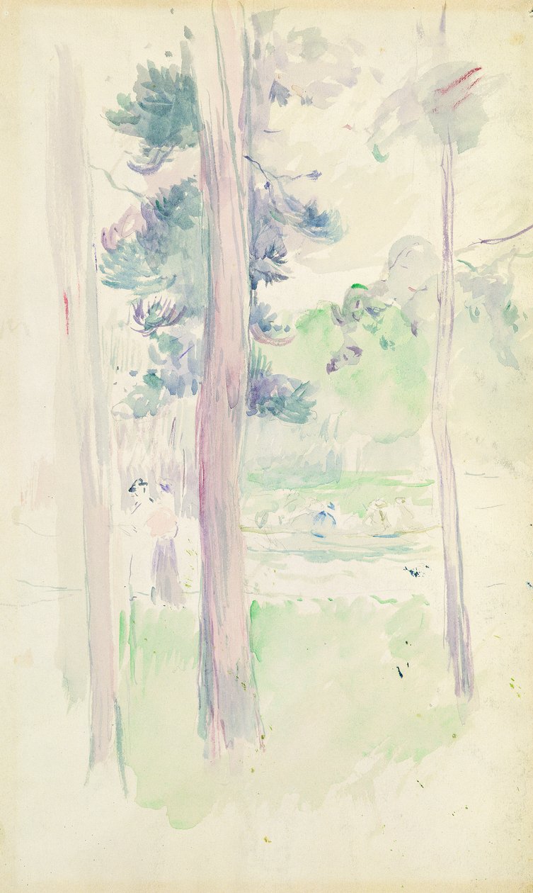 Pijnbomen bij het meer, 1893 door Berthe Morisot