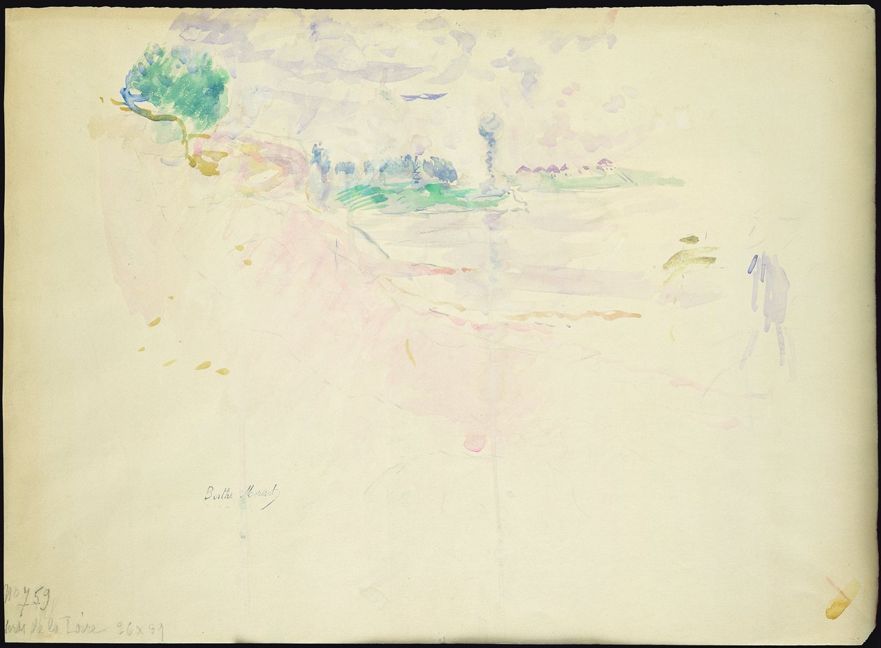 De oevers van de Loire, 1887 door Berthe Morisot