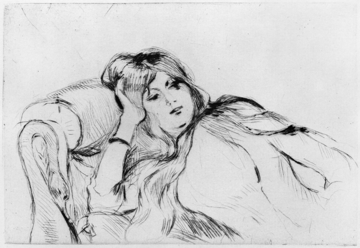 Jonge vrouw in rust, 1889 door Berthe Morisot