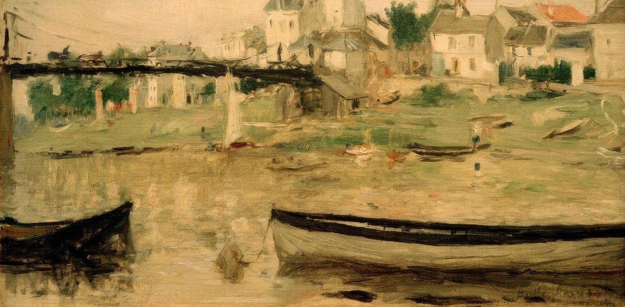Boten op de Seine door Berthe Morisot