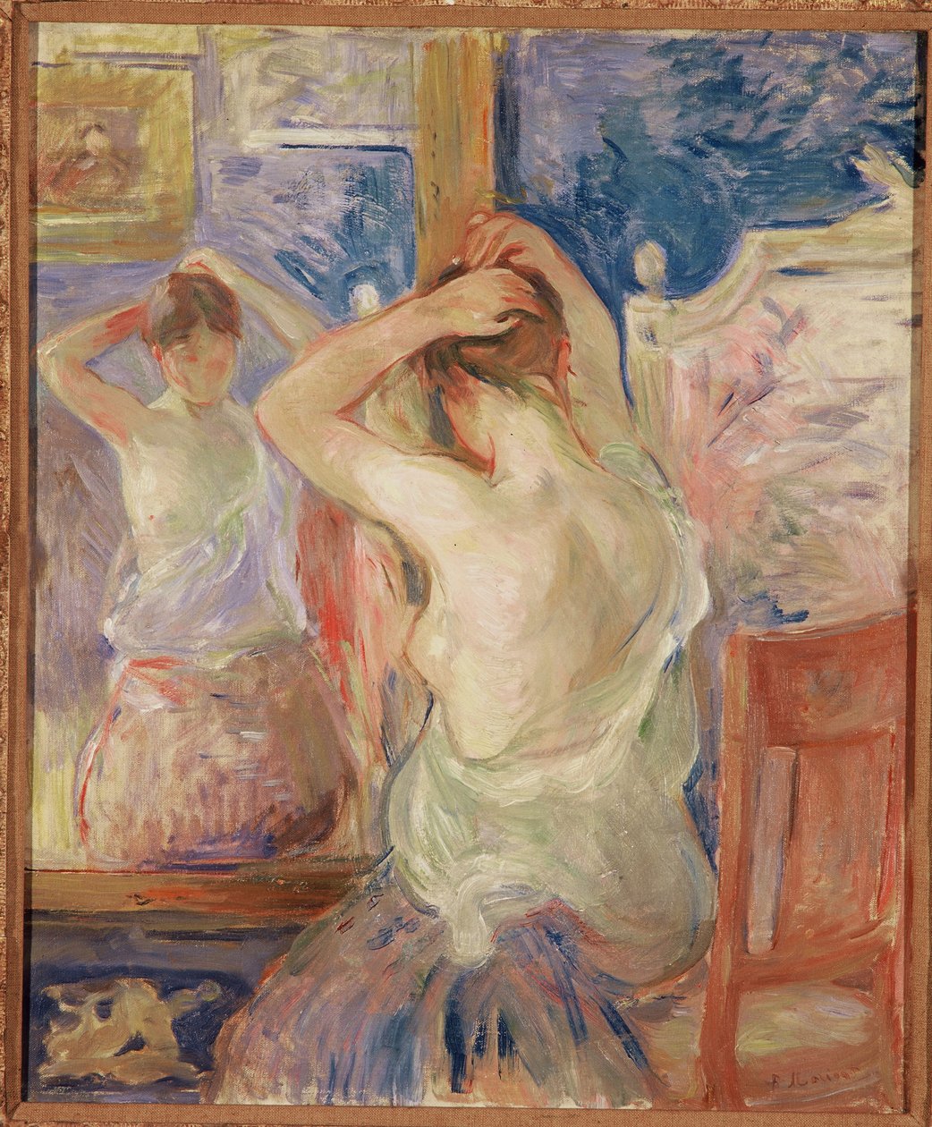 Voor de psyche, 1890 door Berthe Morisot