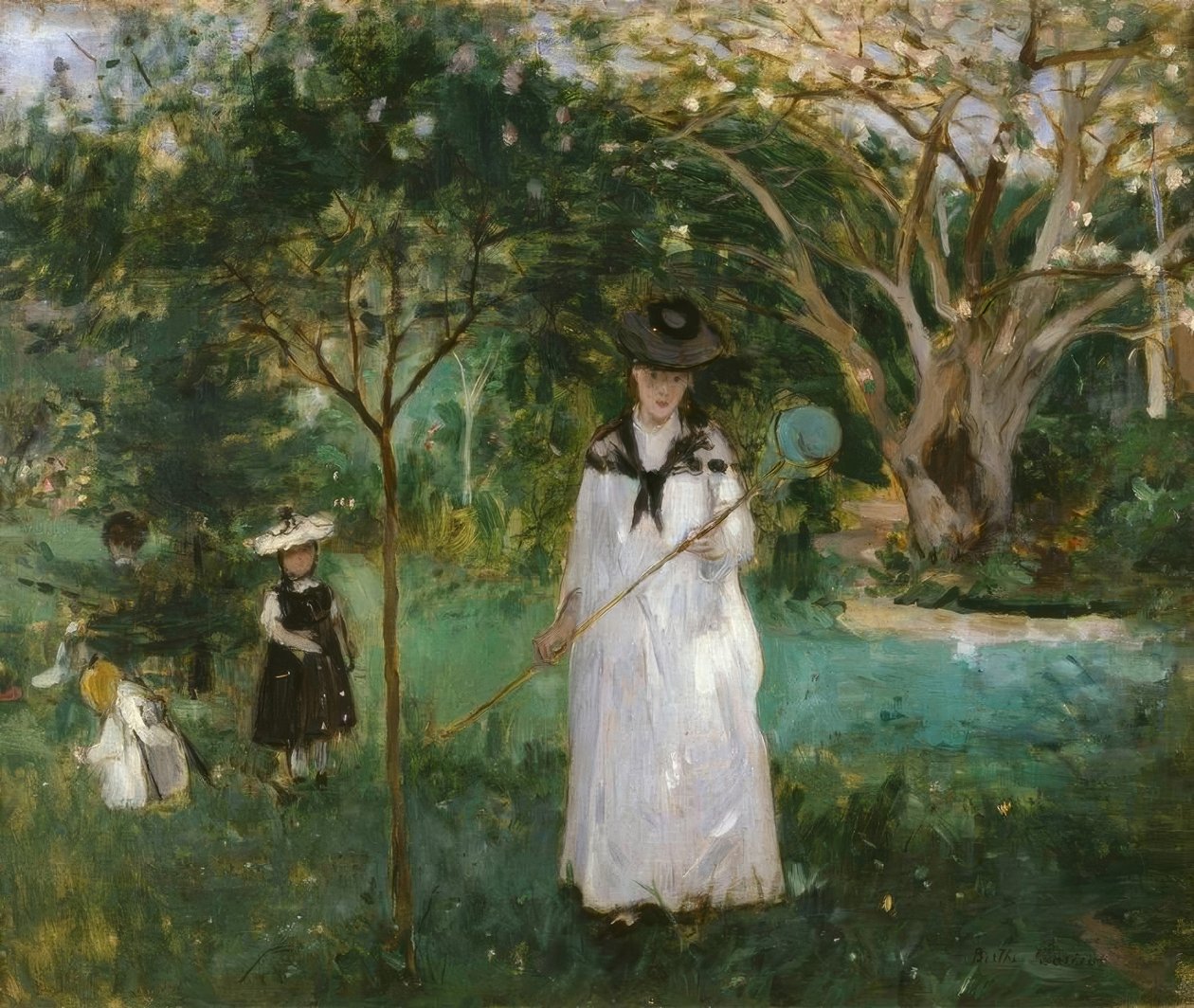 De vlinderjacht door Berthe Morisot