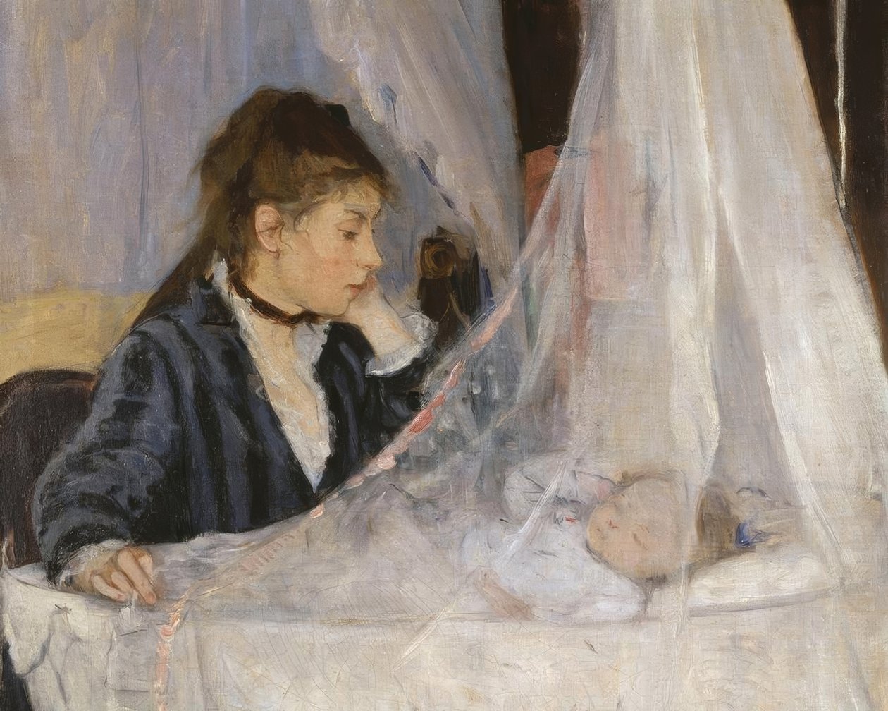 De wieg door Berthe Morisot