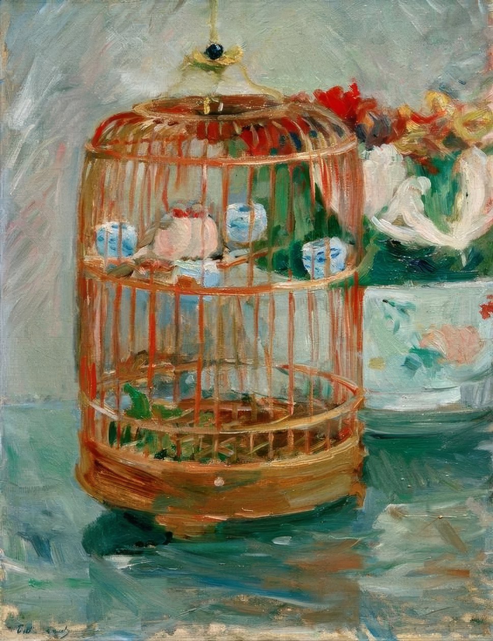 De kooi door Berthe Morisot