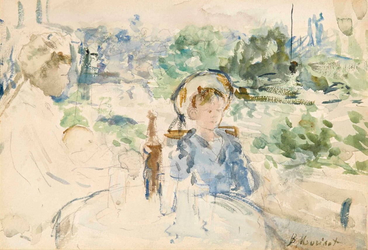 De lunch op het platteland, 1879 door Berthe Morisot